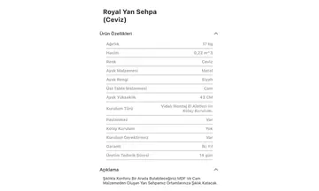 Royal Ceviz Yan Sehpa