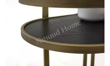 Daniels Pirinç Tekerlekli Yan Sehpa