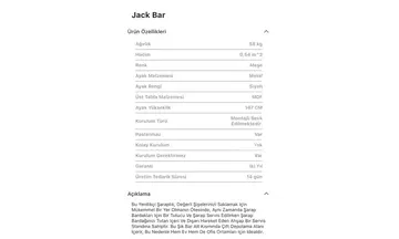 Jack Meşe İçecek Dolabı