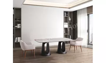 Feretti Porselen Dikdörtgen Masa (Sabit)