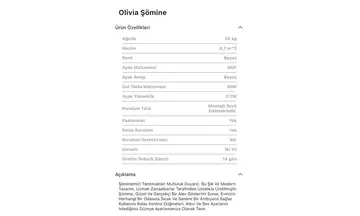 Olivia Ekru Şömine