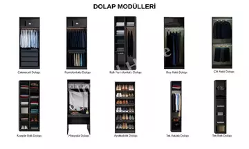 Bronze Ceviz Giyinme Dolabı