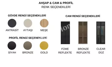 Bronze Ceviz Giyinme Dolabı