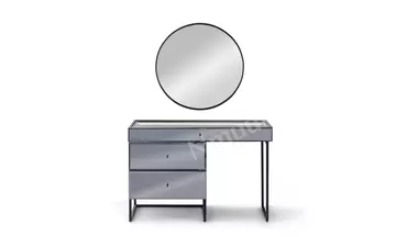 Bronze Antrasit Aynalı Makyaj Masası