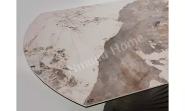 Voyage Yuvarlak Porselen Kademeli Açılır Masa