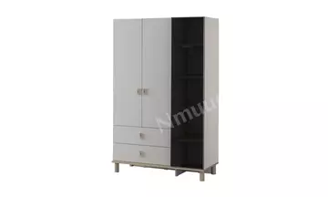 Marven 3 Kapılı Ahşap Kapaklı Dolap