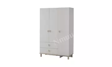 Marven 3 Kapılı Ahşap Kapaklı Dolap