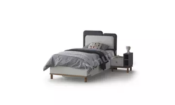 Gray 100*200 Cm Bazasız Başlıklı Karyola