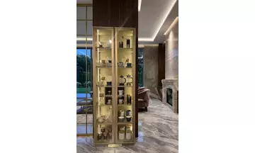 Vega Çift Kapaklı Raflı Kahve Dolabı
