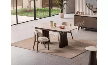 Sofia Sisli Meşe Seramik Masa & Sandalye Takımı