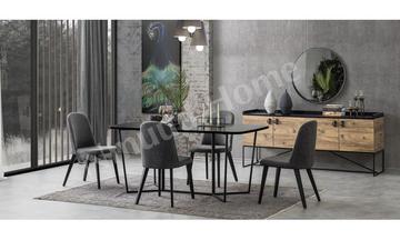Marble Ceviz Yemek Odası Takımı