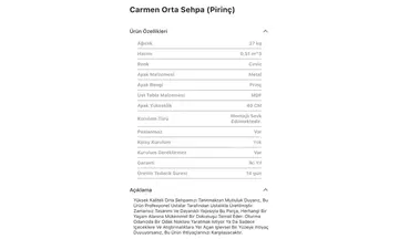 Carmen Pirinç Orta Sehpa