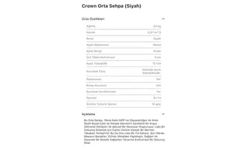 Crown Siyah, Gümüş Orta Sehpa