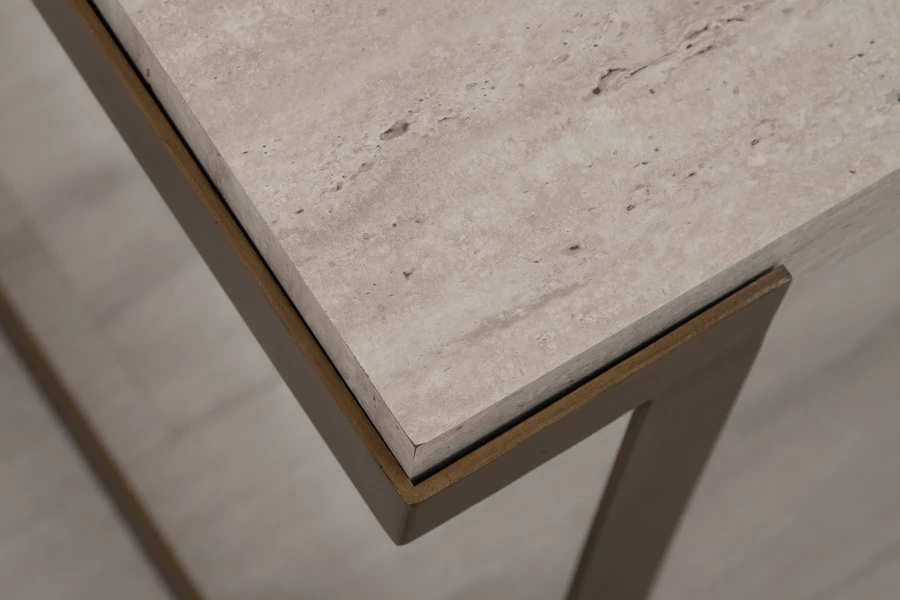 Bogota Travertine Orta Sehpa