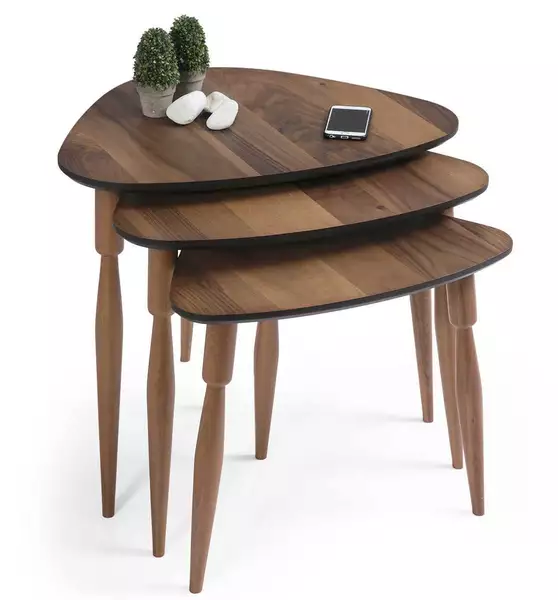 Ege Walnut Zigon Sehpa