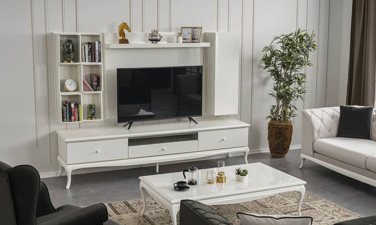 Minar Nouby Modern Tv Unitesi Beyaz