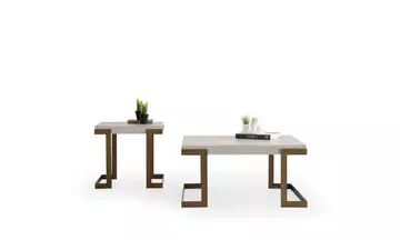 Bogota Travertine Orta Sehpa