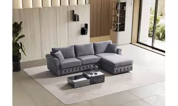 Rustik Kapitoneli Köşe Takımı
