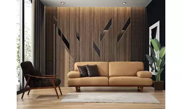 Mayon - Ahşap 3'lü Koltuk