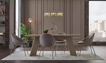 Greta (GRDV311L-C-311-TŞ) TEŞHİR Yemek Odası Takımı