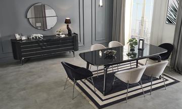 ARYA SİYAH Modern Yemek Odası Takımı