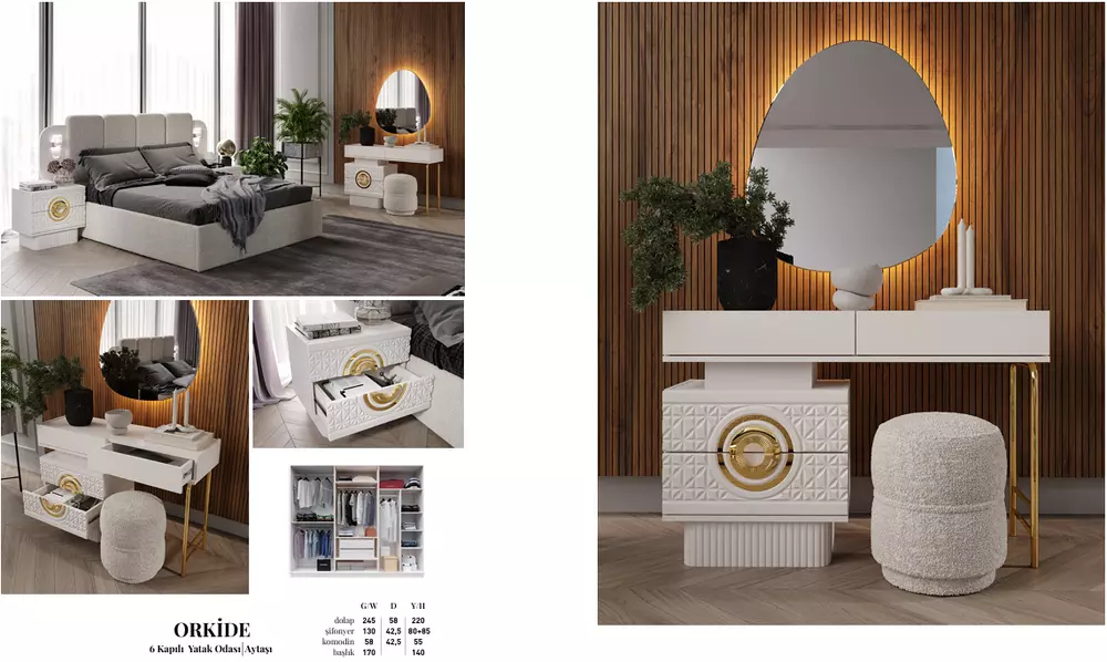 ORKİDE YATAK ODASI YATAK ODASI TAKIMI