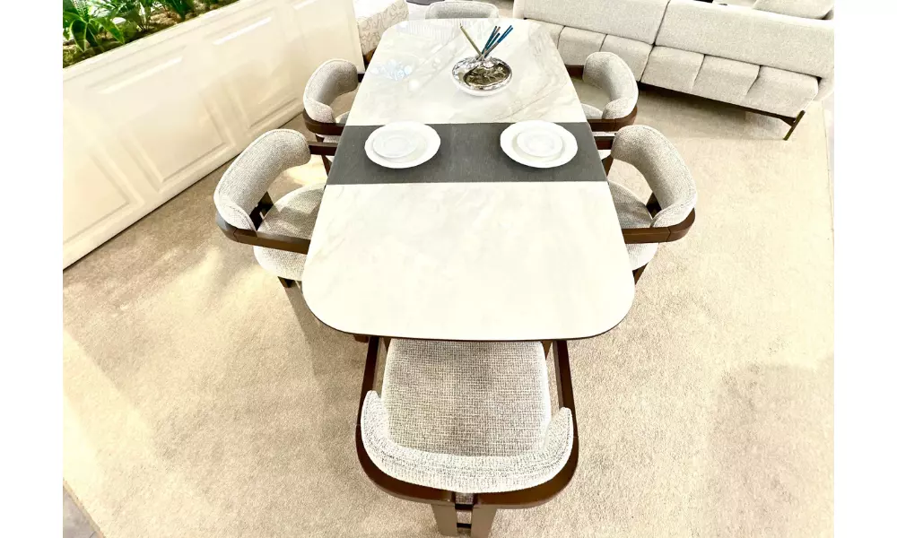 Maksi Yemek Odası Takımı (Ceviz)