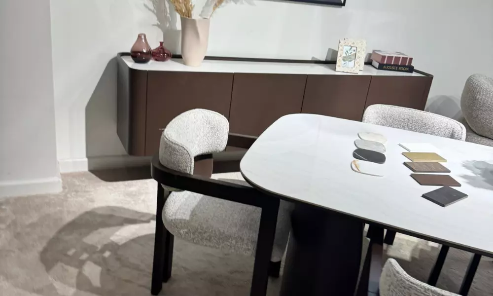 Maksi Yemek Odası Takımı (Konsol Üstü Porselen-Acı Kahve)