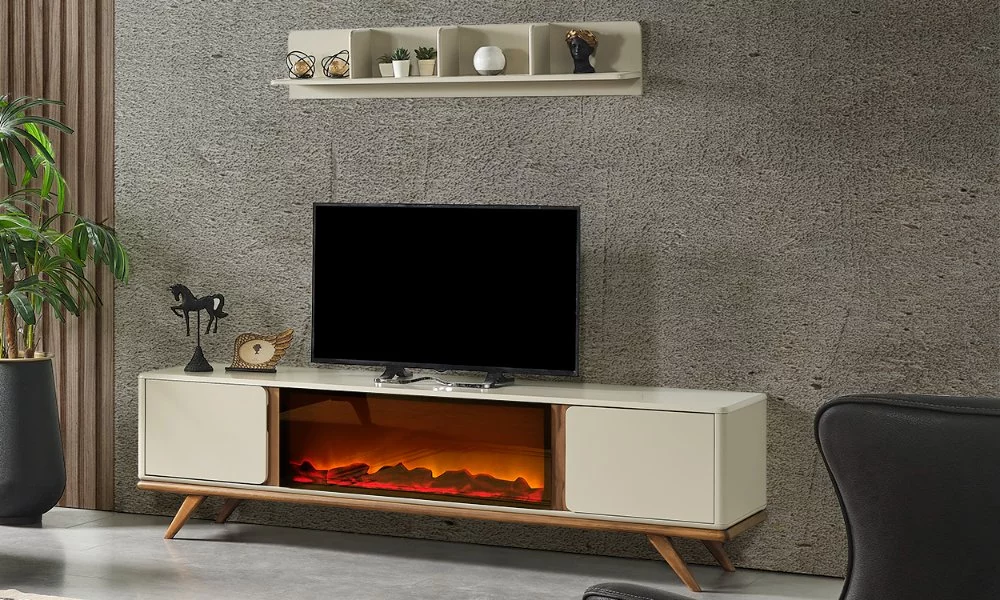 Prada Şömineli Tv Ünitesi