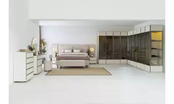 Pamukkale Köşe Dolaplı Yatak Odası