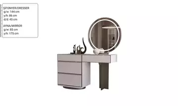 Pamukkale Şifonyer ve Ayna