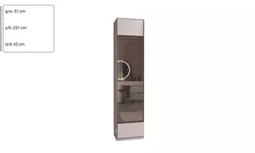 Pamukkale Tek Kapılı Dolap Sol