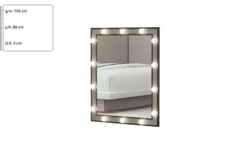Kaşmir Şifonyer Ayna ( Aliminyum Çerçeve Lamba )