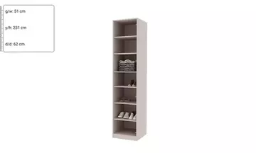 Dolunay Dolap 50 CM (Cam Kapak)