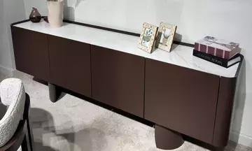 Maksi Yemek Odası Takımı (Konsol Üstü Porselen-Acı Kahve)