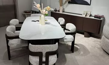 Maksi Yemek Odası Takımı (Konsol Üstü Porselen-Acı Kahve)