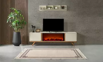 Prada Şömineli Tv Ünitesi