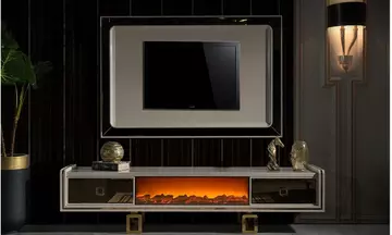 Casa Gold Şömineli Tv Ünitesi