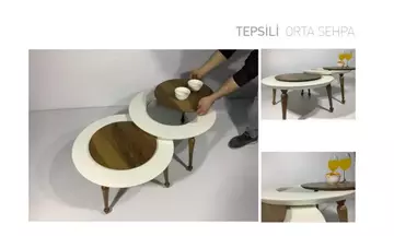 İkili Tepsili Orta Sehpa