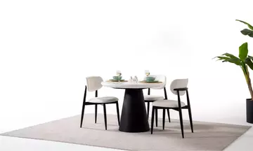 Murano (Siyah Beyaz) Masa Takımı