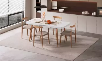 Rolla (Beyaz Meşe) Masa Takımı