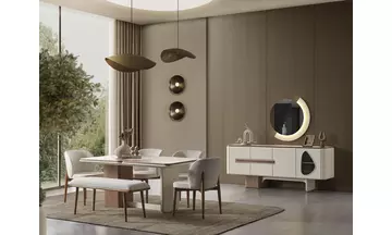 Enna(Ekru) Modern Yemek Odası