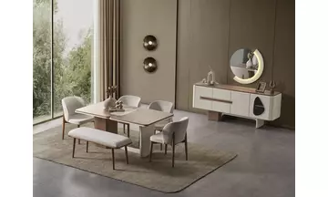 Enna(Ekru) Modern Yemek Odası