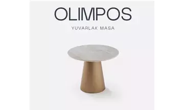 Olimpos Yuvarlak 180 ' lik Seramik Masa