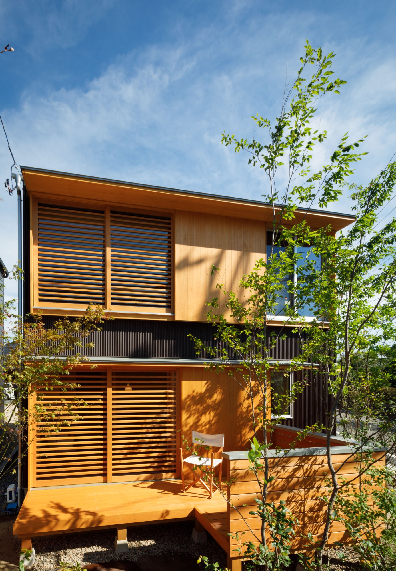 木の家専門店 ナレッジライフ「延床面積23坪で豊かに暮らす小さな家」の自然素材・シンプル・ナチュラル・和風・和モダンな外観の実例写真
