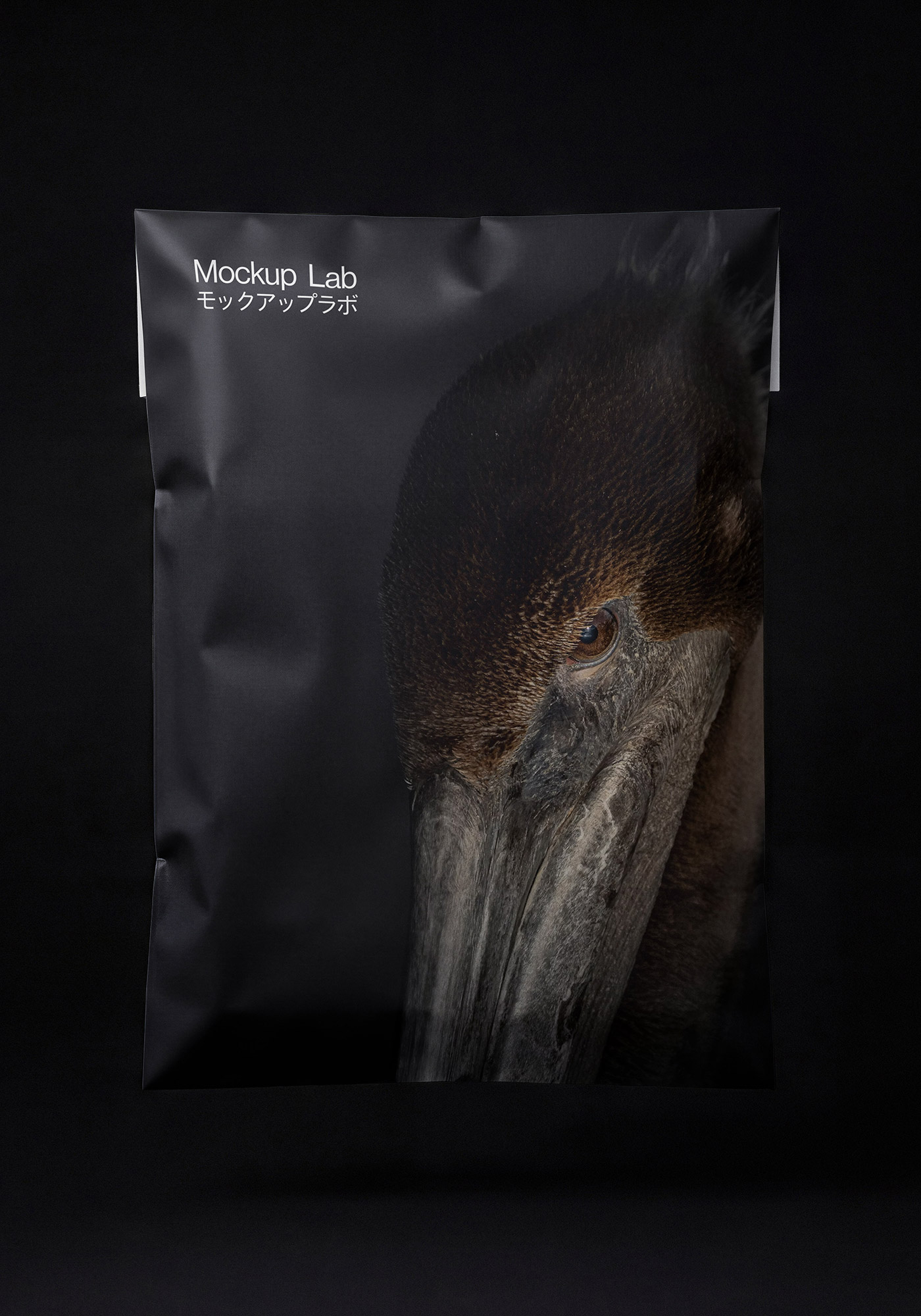 Angled perspective of the packet mockup, highlighting the product's depth and material texture.