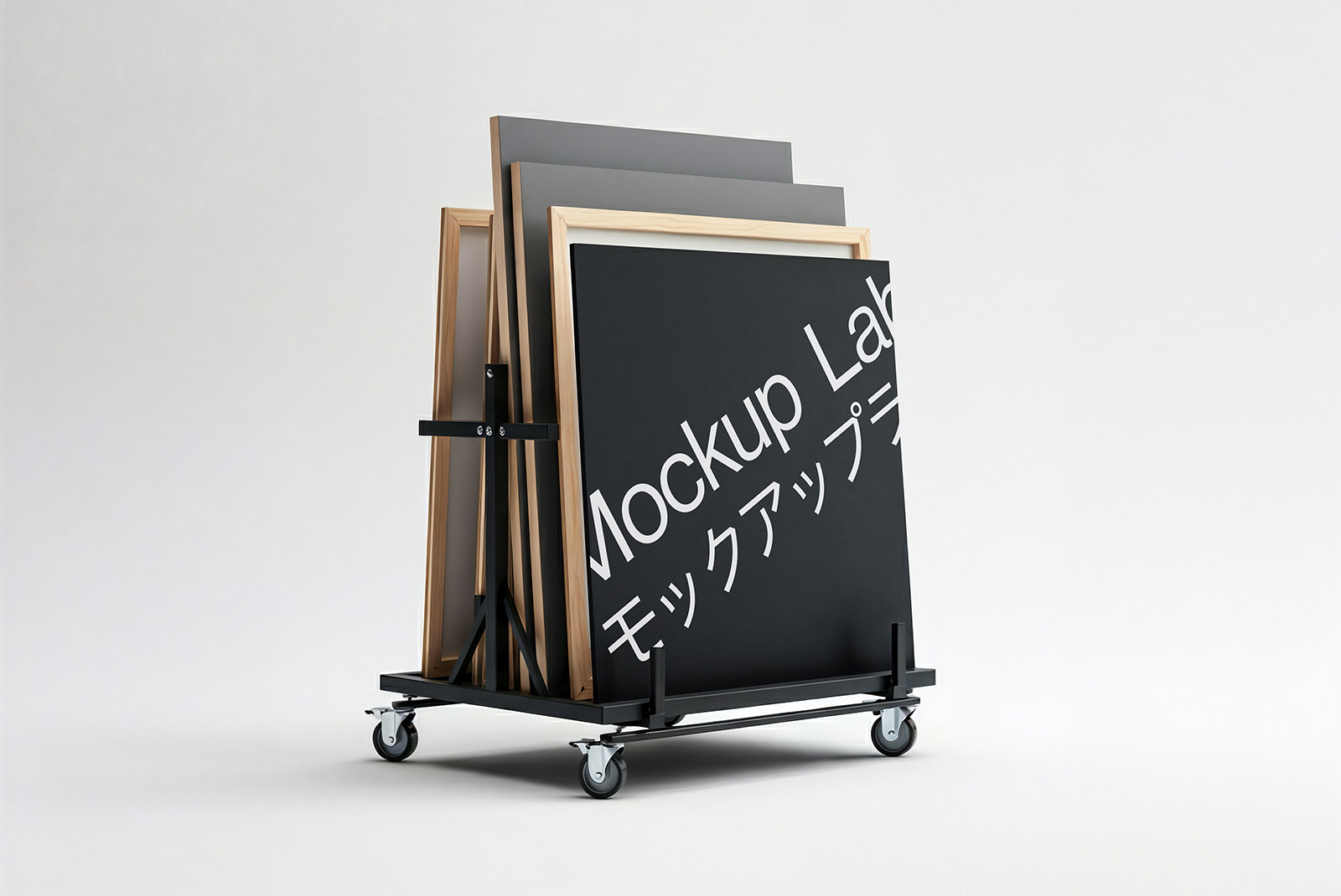 A close-up view of the poster mockup, highlighting texture and design details.