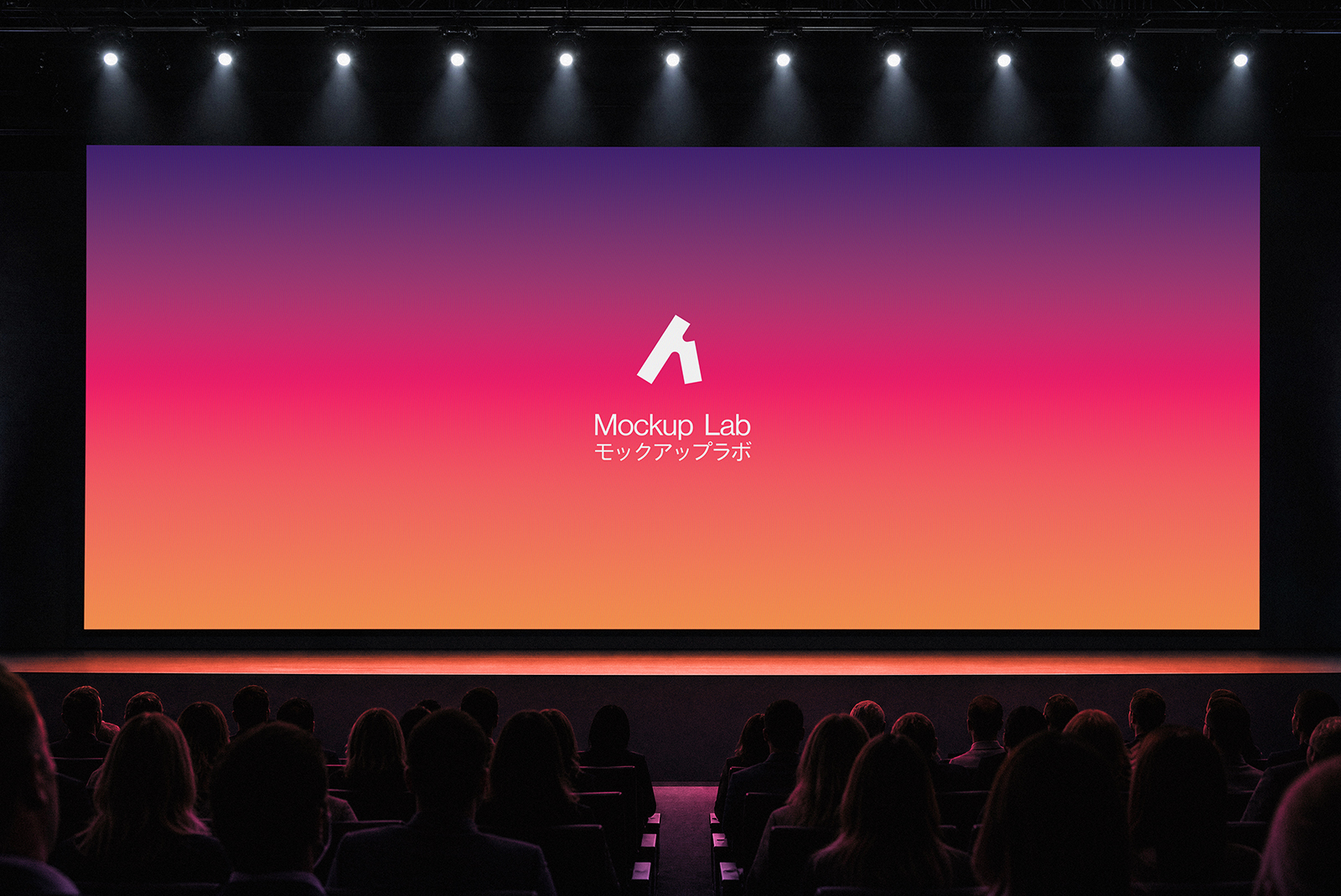 Close-up view of a digital screen mockup displaying a vibrant user interface design.