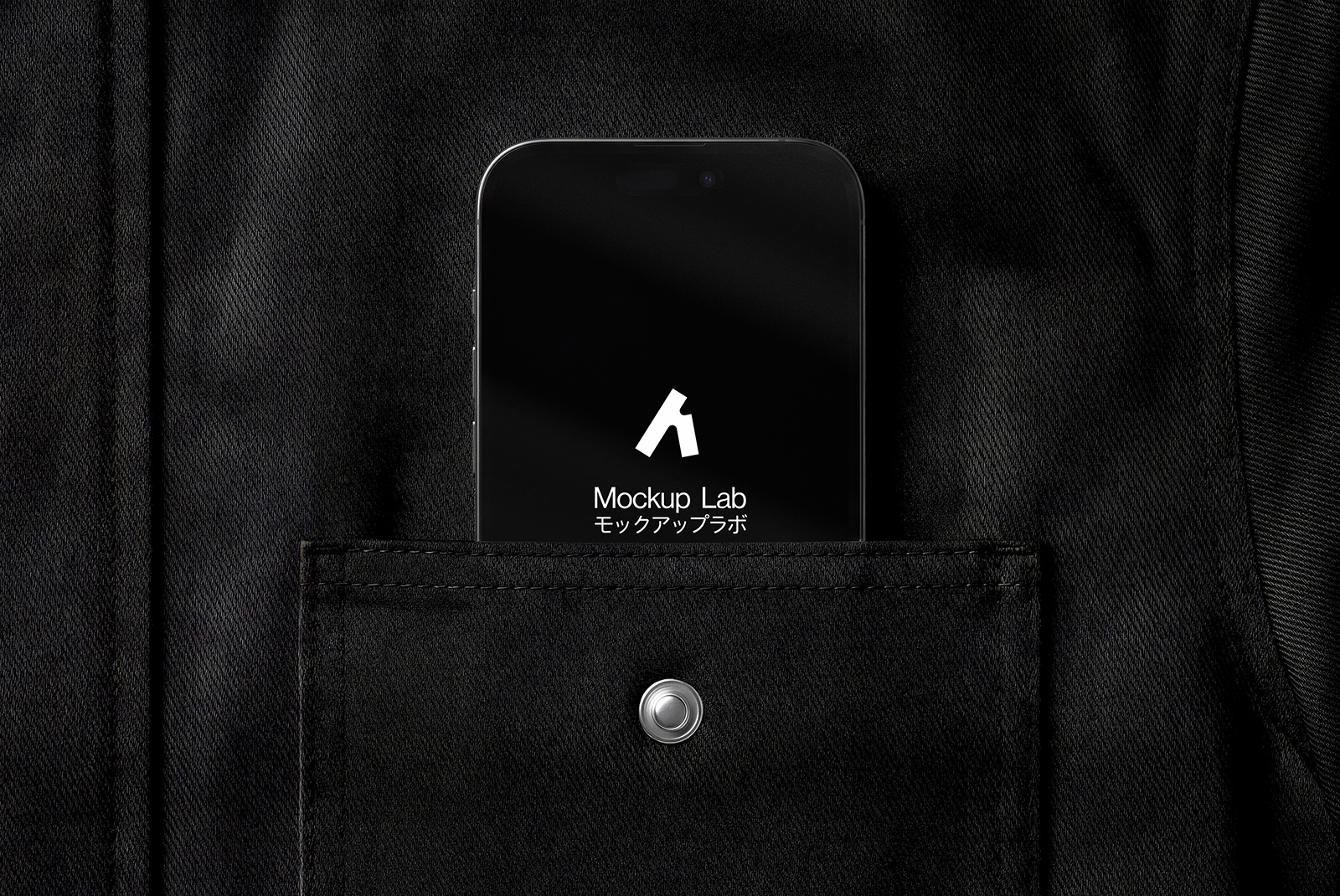 Angled view of the iPhone 18ML mockup, highlighting screen details and device profile.
