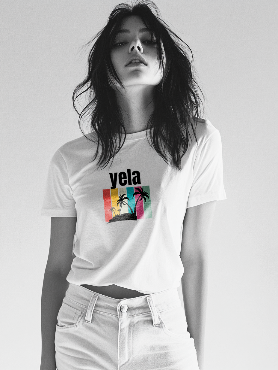 Customized YELA Tropical Sunset T-Shirt - Vibrant & High Quality
